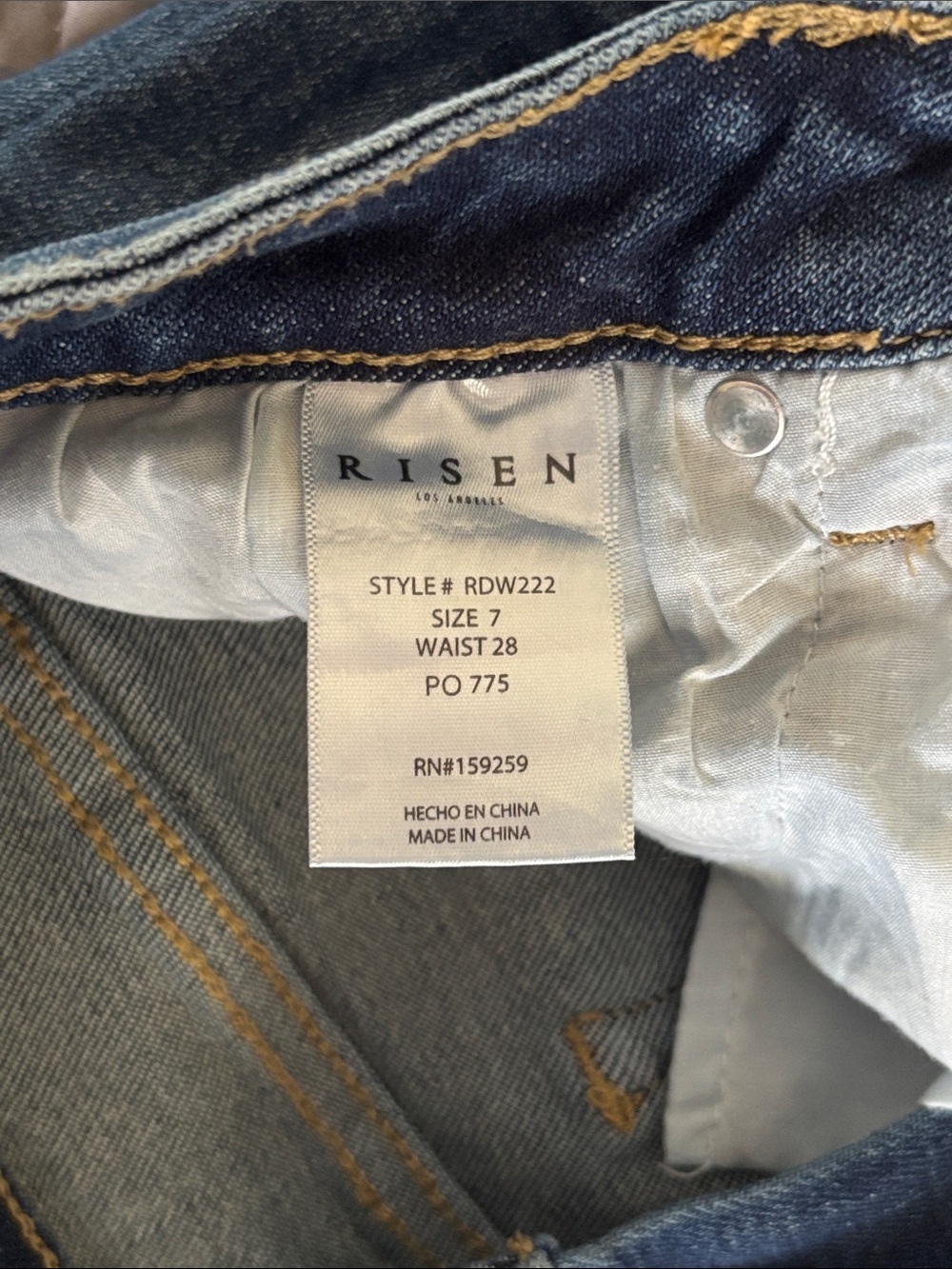 Distressed Blue Women's Ripped Jeans - Picture 6 of 6